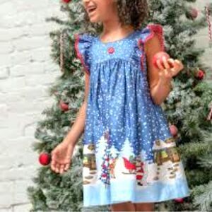 Eleanor Rose Christmas Holiday Lacey Dress Girls Size 4-5 Santa’s‎ Workshop